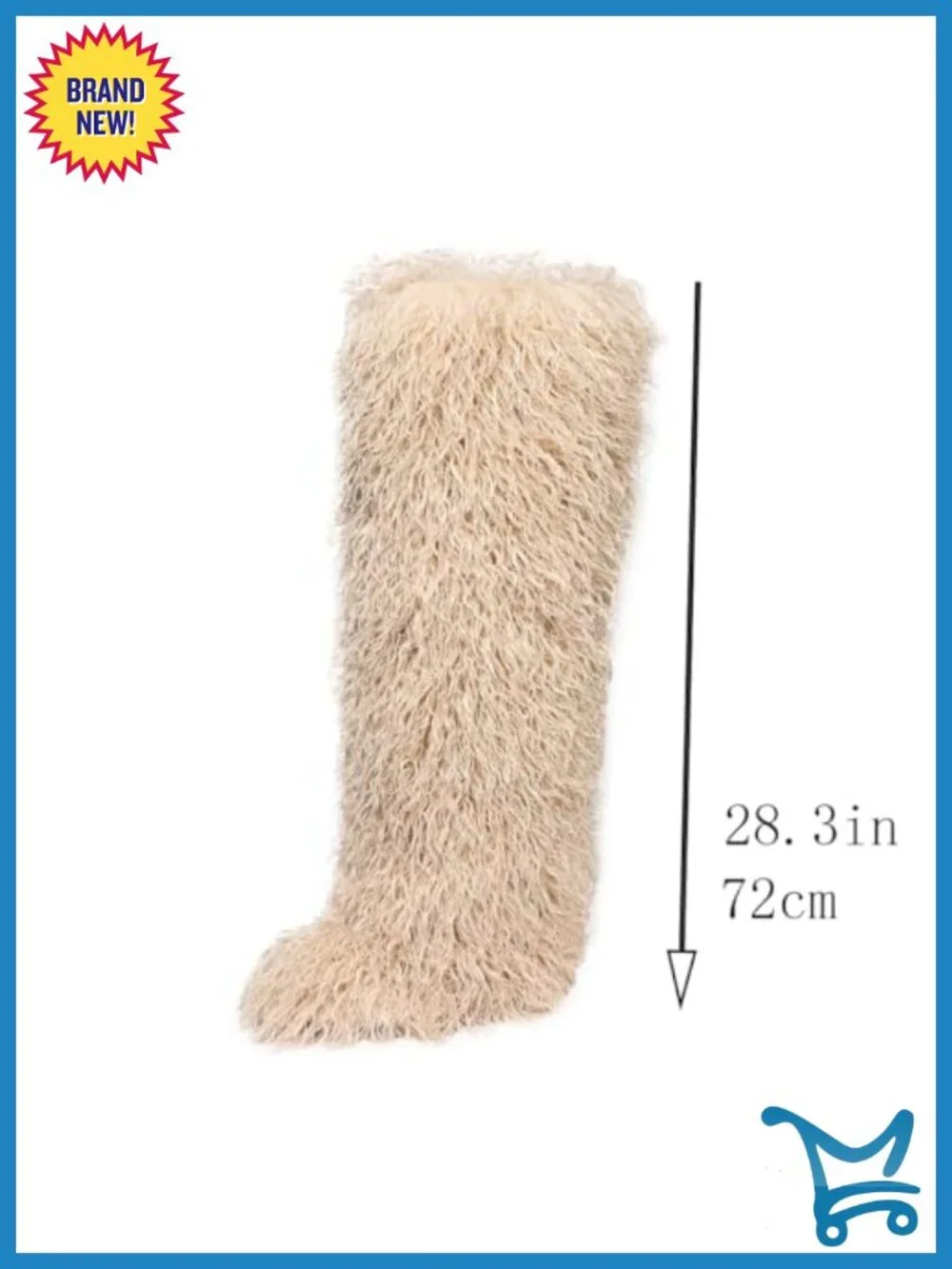 Faux Fur Over-the-Knee Boots Fluffy Shaggy Long Winter Boots